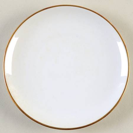 Olivia Gold White (Coupe) Bread & Butter Plate