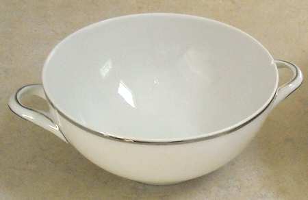 Olivia Platinum Flat Cream Soup Bowl