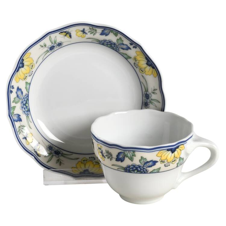 Papillon Espresso Cup and Saucer Set by Hutschenreuther