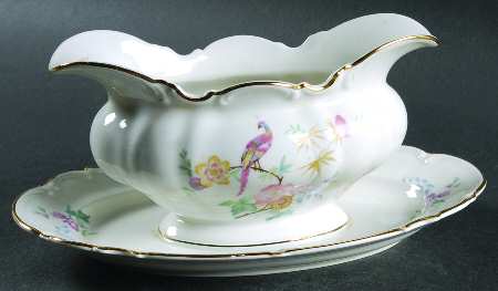The Phoenix Gravy Boat with Attached Underplate
