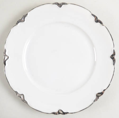 Platinum White Luncheon Plate