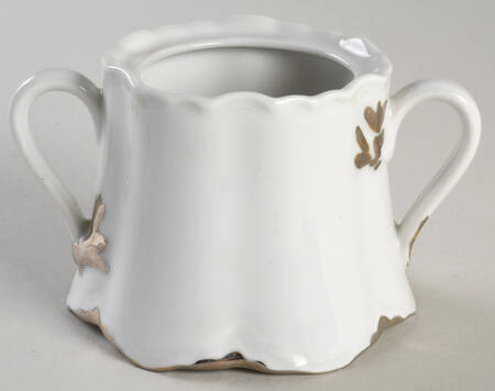 Platinum White Sugar Bowl No Lid