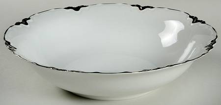 Platinum White 9" Round Vegetable Bowl