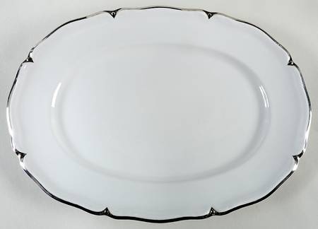 Baroque Platinum 14" Oval Serving Platter