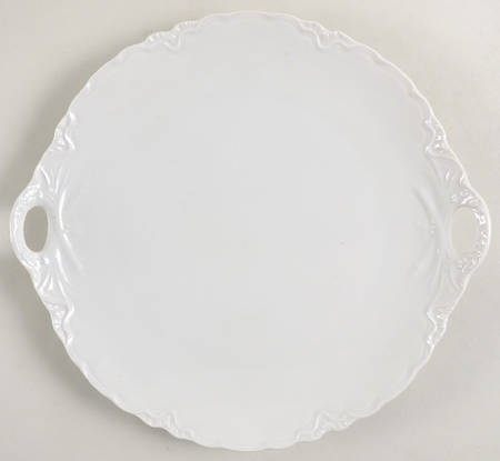 Racine (All White) Handled Cake Plate