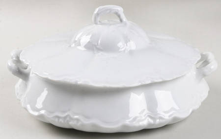 Racine (All White) Round Covered Vegetable