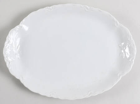 Racine (All White) 12" Oval Serving Platter