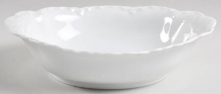 Racine (All White) 10" Oval Vegetable Bowl