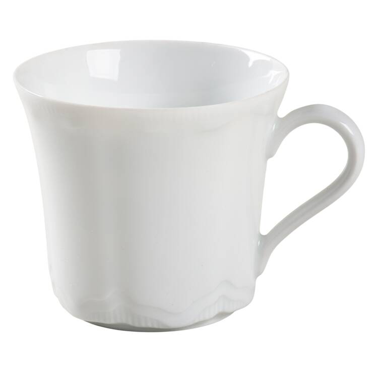 Racine (All White) Flat Cup by Hutschenreuther