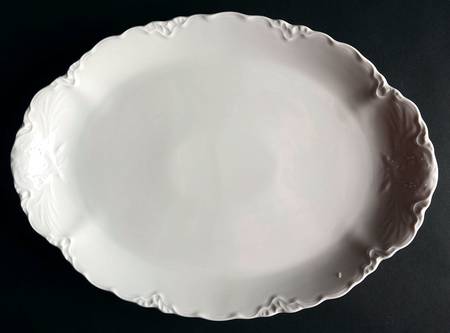 Racine (All White) 14" Oval Serving Platter by Hutschenreuther