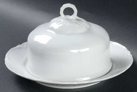 Racine (All White) Round Covered Butter