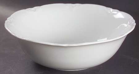 Racine (All White) 9" Round Vegetable Bowl
