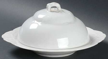 Racine (All White) Round Covered Butter