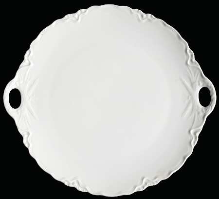 Racine (All White) Handled Cake Plate by Hutschenreuther