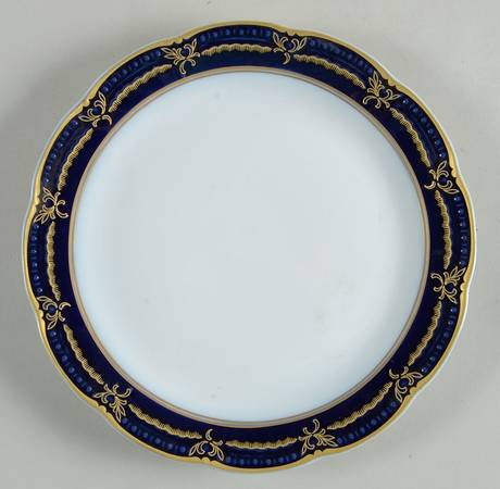 Regina (Cobalt Rim, Scalloped) Dessert/Pie Plate