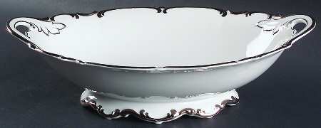 Revere (White) 12" Oval Vegetable Bowl