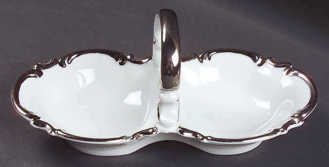 Revere (White) Double Salt Dip
