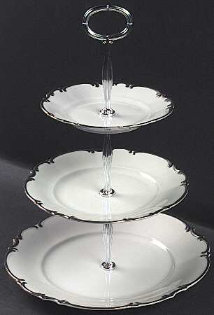Revere (White) 13 7/8"-14 1/4" 3-Tiered Serving Tray(DP,SP,BB) HC