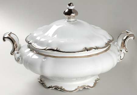 Revere (White) Round Covered Vegetable by Hutschenreuther