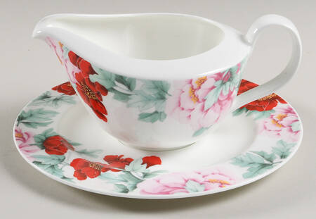 Scarlet Gravy Boat & Underplate