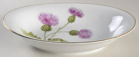 Scotch Thistle 10" Oval Vegetable Bowl