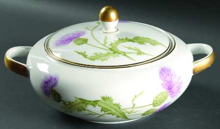 Scotch Thistle Round Covered Vegetable