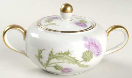 Scotch Thistle Sugar Bowl & Lid