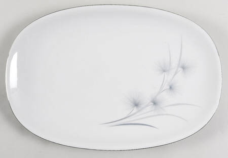 Sea Isle (Rim, Platinum) 12" Oval Serving Platter