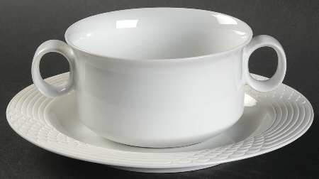 Seta Flat Cream Soup Bowl & Saucer Set