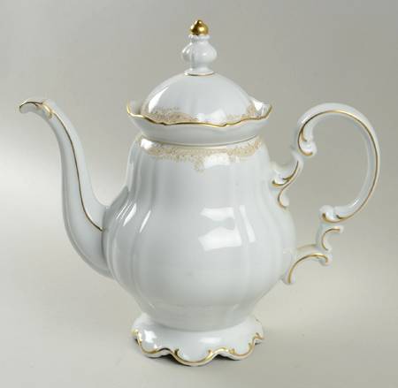 Sienna (White Background) Coffee Pot & Lid