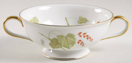 The Silver Poplar Footed Cream Soup Bowl