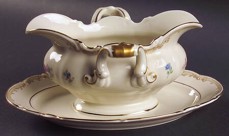 The Stafford Gravy Boat with Attached Underplate