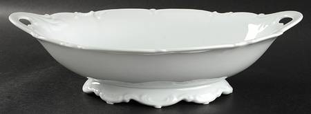 Sylvia (All White, No Trim) 12" Oval Vegetable Bowl