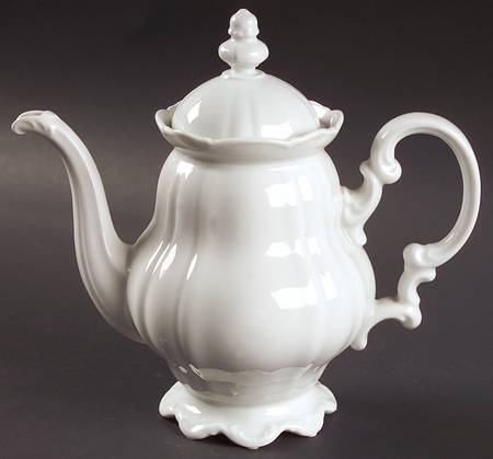 Sylvia (All White, No Trim) Mini Coffee Pot & Lid