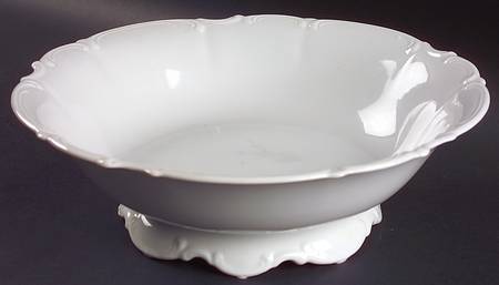 Sylvia (All White, No Trim) 11" Round Vegetable Bowl