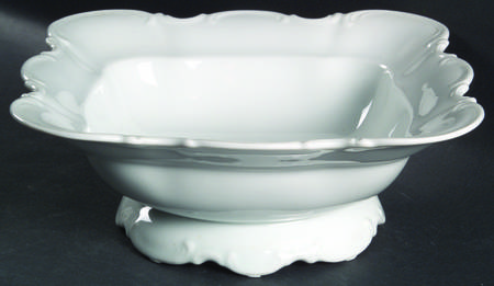 Sylvia (All White, No Trim) 8" Square Vegetable Bowl