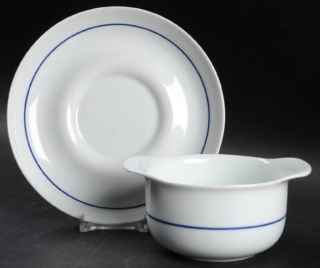 Venezia Flat Cream Soup Bowl & Saucer Set