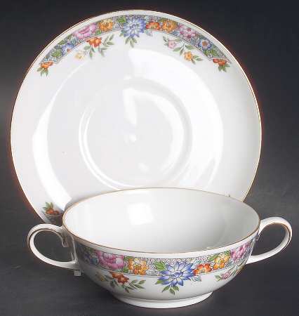Vernon Flat Cream Soup Bowl & Saucer Set