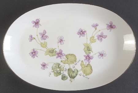 Violet (Rim Shape) 15" Oval Serving Platter