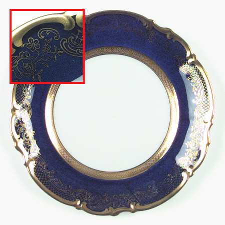 Victoria Regina Cobalt Dinner Plate