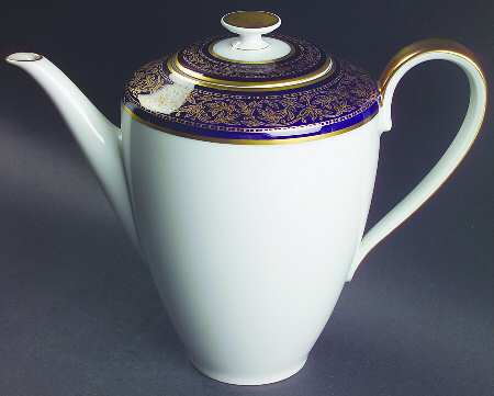 Warwick Cobalt Coffee Pot & Lid by Hutschenreuther