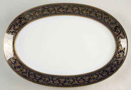 Warwick Cobalt 15" Oval Serving Platter by Hutschenreuther