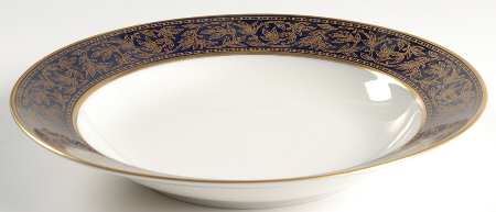 Warwick Cobalt Rim Soup Bowl