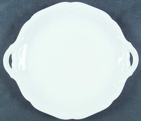 Weimar White Handled Cake Plate