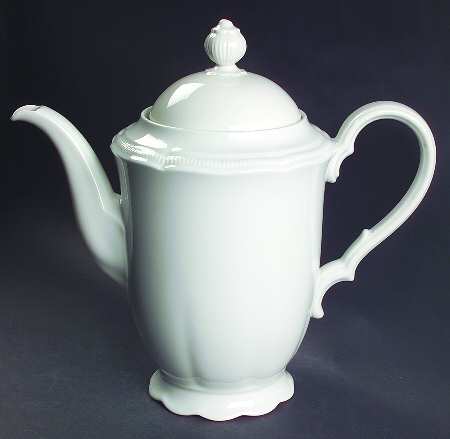 Weimar White Coffee Pot & Lid