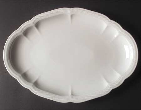 Weimar White 15" Oval Serving Platter