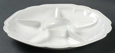 Weimar White 1 Piece Chip & Dip