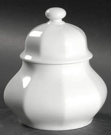 White Diamant Sugar Bowl & Lid by Hutschenreuther