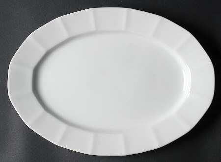 White Diamant 12" Oval Serving Platter