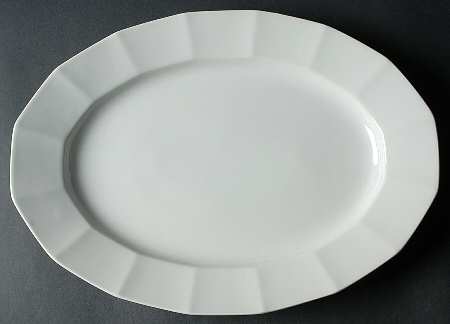 White Diamant 15" Oval Serving Platter